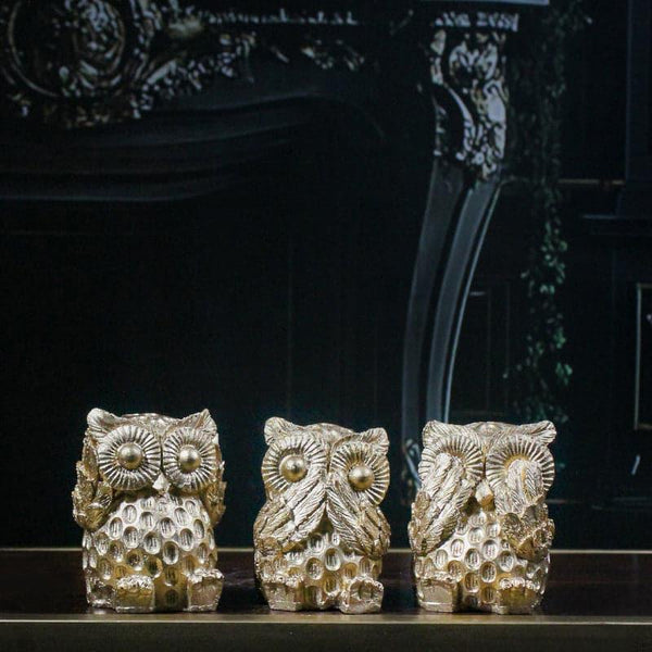 Showpieces - Wise Owls Showpiece - Set Of Three