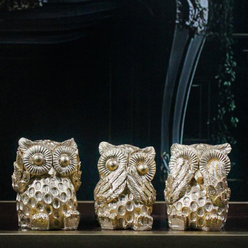 Buy Wise Owls Showpiece - Set Of Three Showpieces from Vaaree