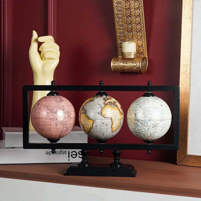 Buy World Tour Triad Globe Set Showpieces from Vaaree