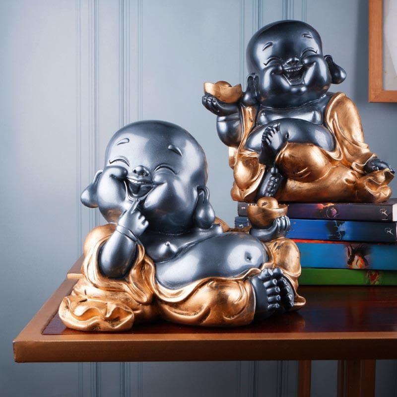 Buy Zentopic Fengshui Monks Showpiece - Set Of Two Showpieces from Vaaree