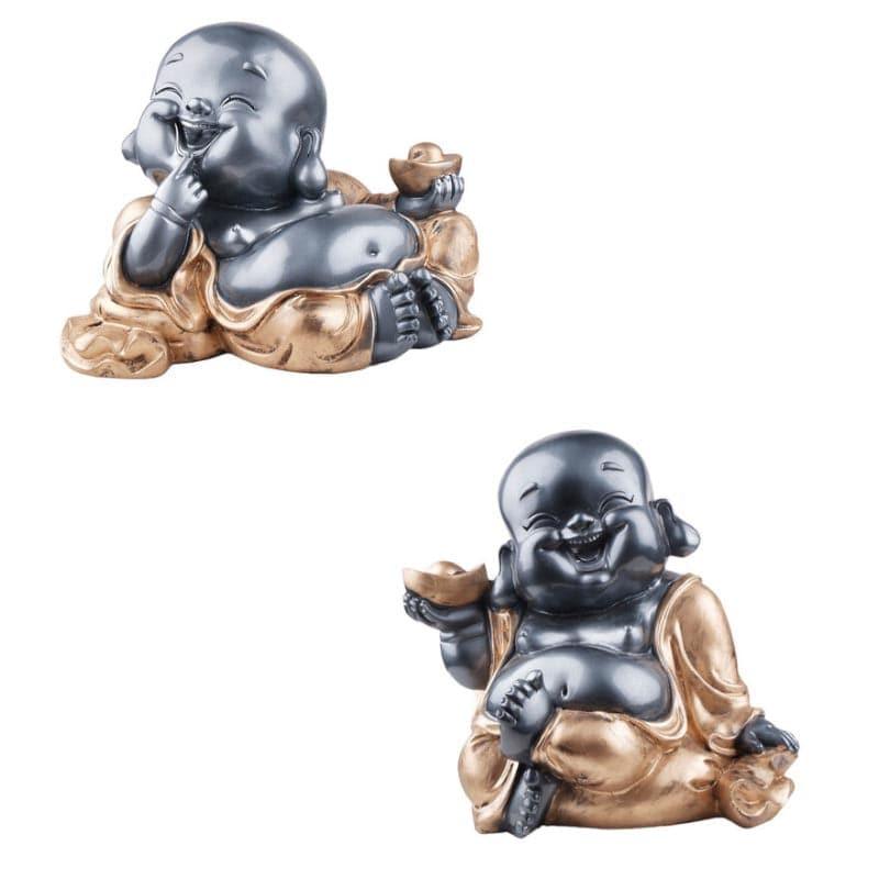 Buy Zentopic Fengshui Monks Sitting Showpiece - Set Of Two Showpieces from Vaaree