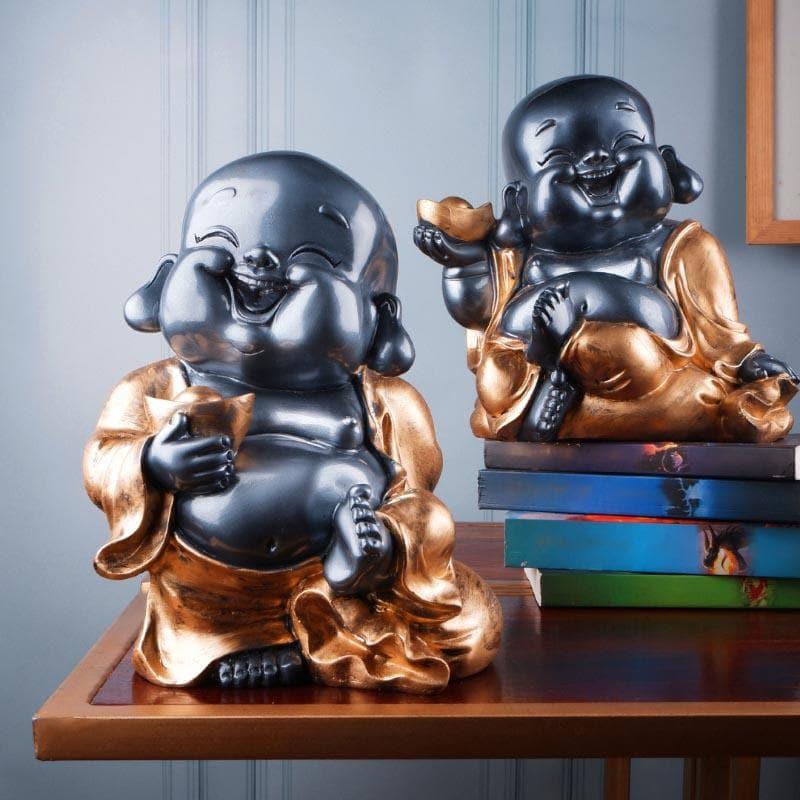 Buy Zentopic Fengshui Monks Standing Showpiece - Set Of Two Showpieces from Vaaree