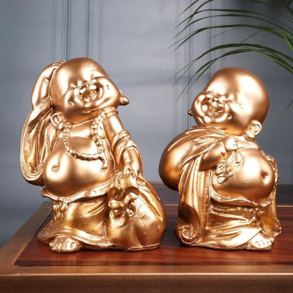 Showpieces - Zenzo Fengshui Monks Showpiece - Set Of Two