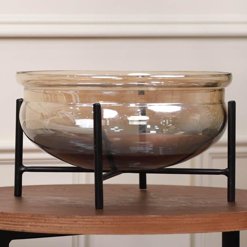 Showpieces - Zilia Decorative Glass Bowl With Stand