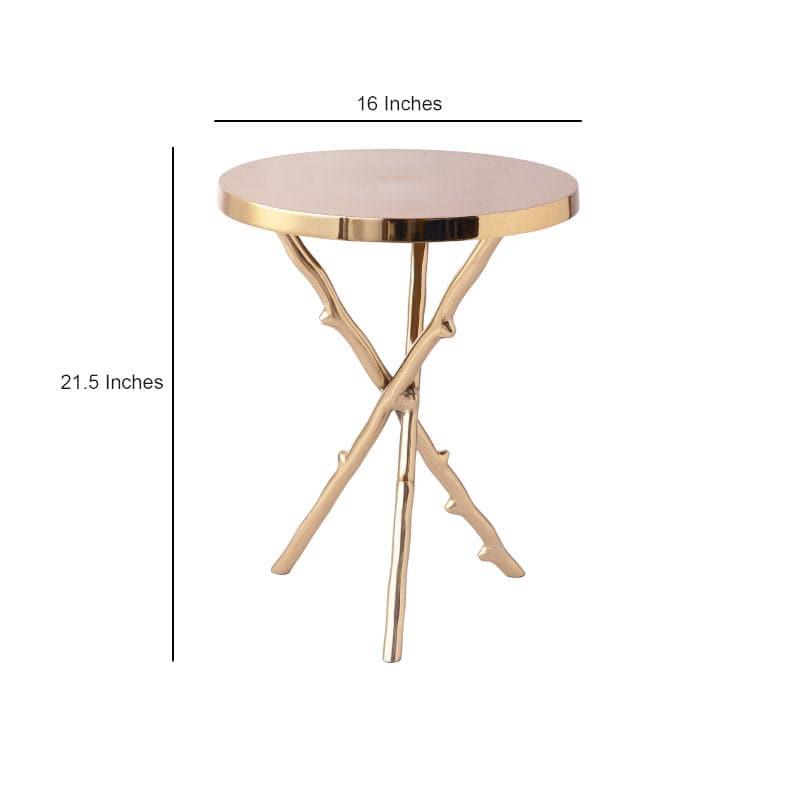 Buy Ashva Accent Table- Gold Side & Bedside Tables from Vaaree