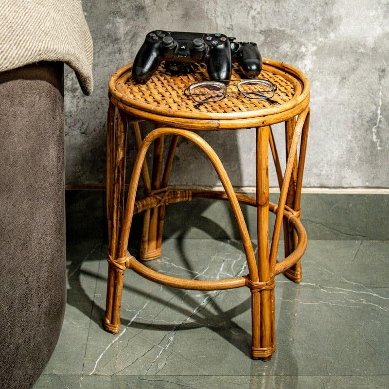 Buy Endymoin Rattan Accent Table Side & Bedside Tables from Vaaree