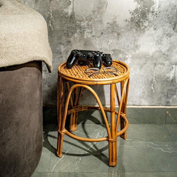 Buy Erebus Rattan Accent Table Side & Bedside Tables from Vaaree