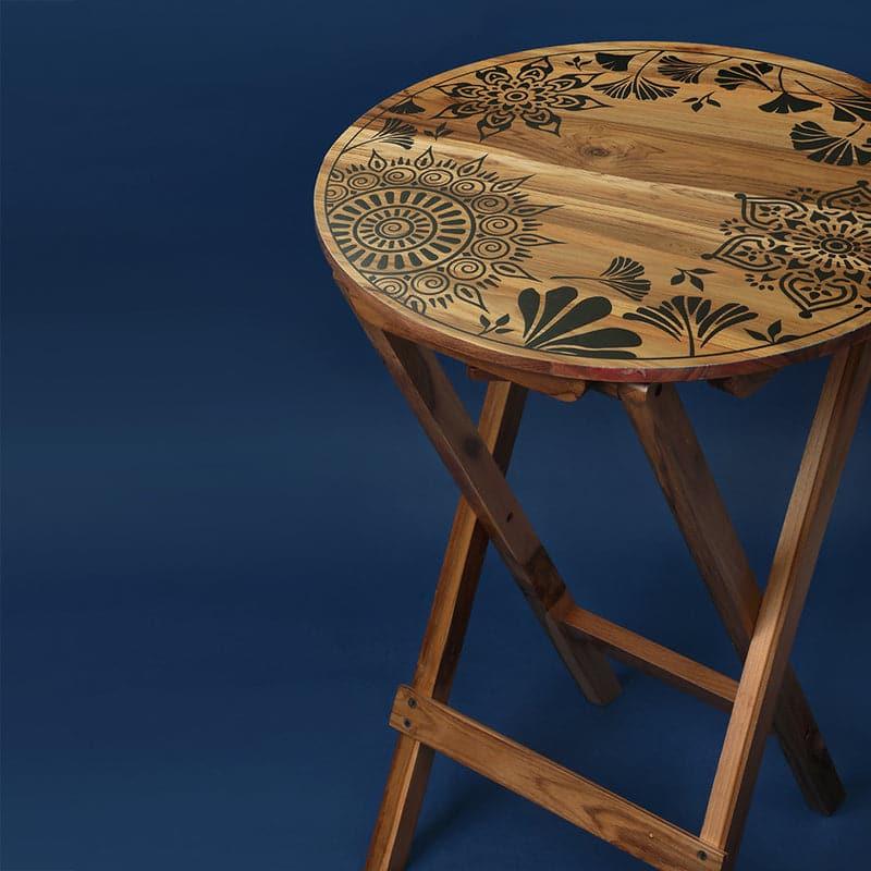 Buy Gimpa Floral Foldable Accent Table Side & Bedside Tables from Vaaree