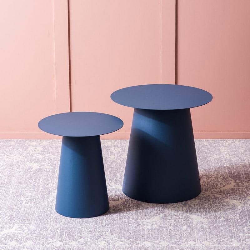 Buy Glino Accent Table (Blue) - Set Of Two Side & Bedside Tables from Vaaree