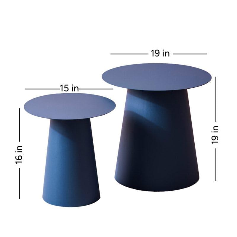 Side & Bedside Tables - Glino Accent Table (Blue) - Set Of Two