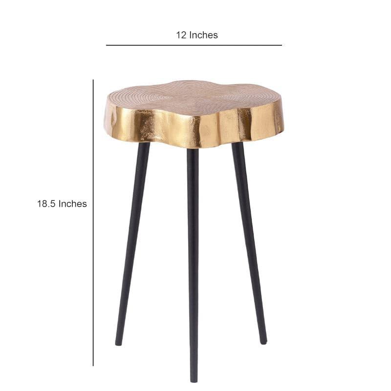 Buy Kora Aluminium Accent Table - Gold Side & Bedside Tables from Vaaree