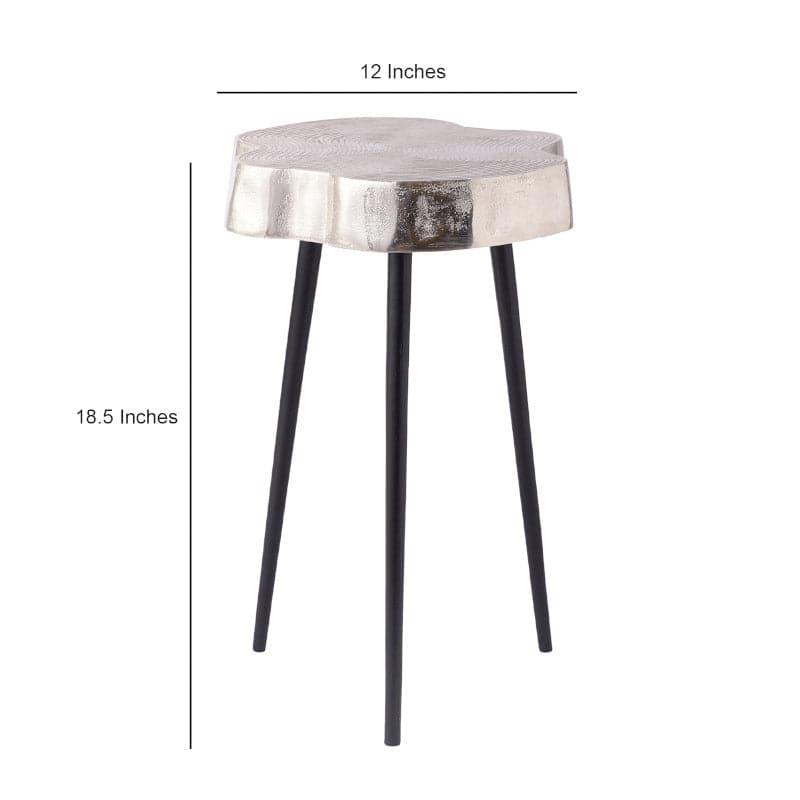 Buy Kora Aluminium Accent Table - Silver Side & Bedside Tables from Vaaree