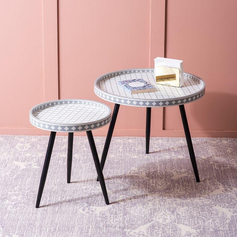 Buy Metalia Moon Accent Table - Set Of Two Side & Bedside Tables from Vaaree