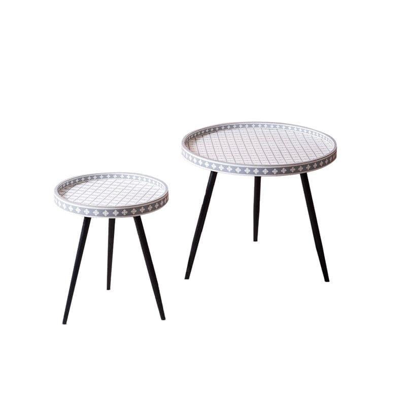 Buy Metalia Moon Accent Table - Set Of Two Side & Bedside Tables from Vaaree