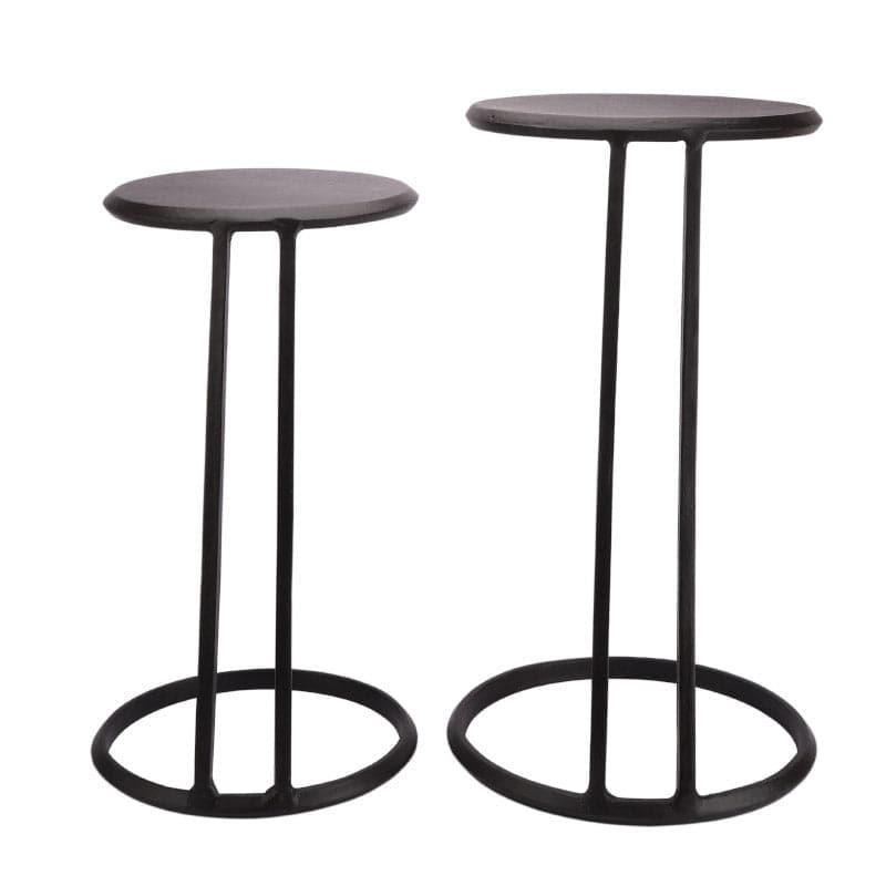 Buy Milto Accent Table (Black) - Set Of Two Side & Bedside Tables from Vaaree