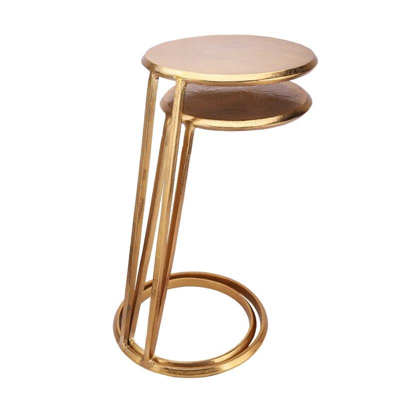 Buy Milto Accent Table (Gold) - Set Of Two Side & Bedside Tables from Vaaree