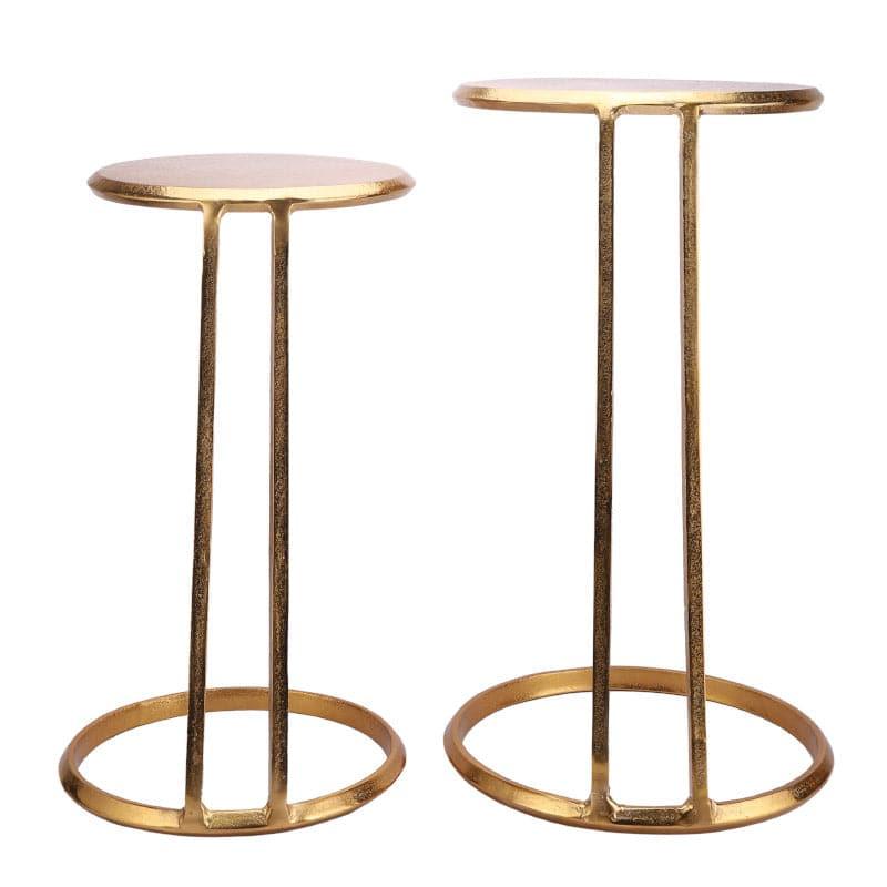 Buy Milto Accent Table (Gold) - Set Of Two Side & Bedside Tables from Vaaree