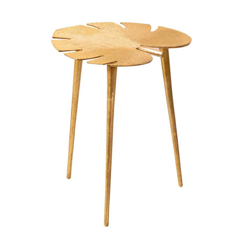 Buy Monstera Leaf Accent Table - Gold Side & Bedside Tables from Vaaree