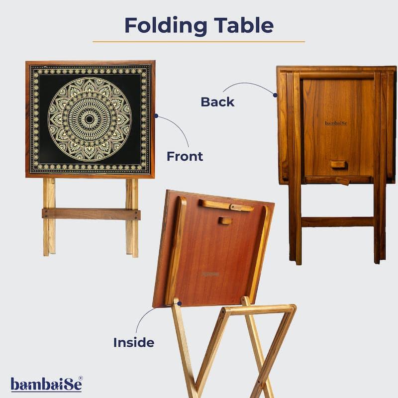 Buy Virsa Floral Foldable Accent Table Side & Bedside Tables from Vaaree