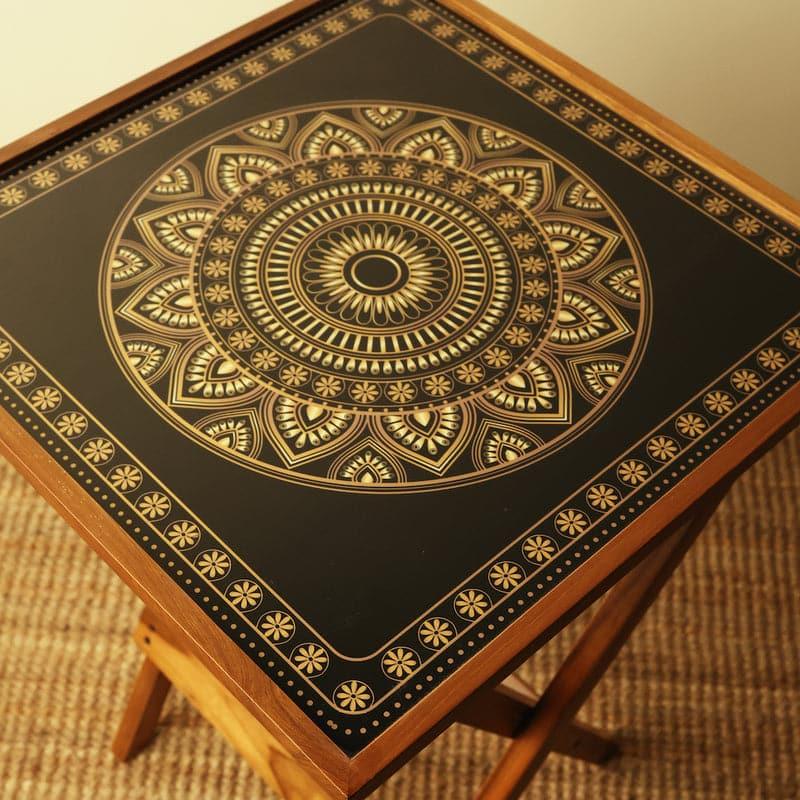 Side & Bedside Tables - Virsa Floral Foldable Accent Table