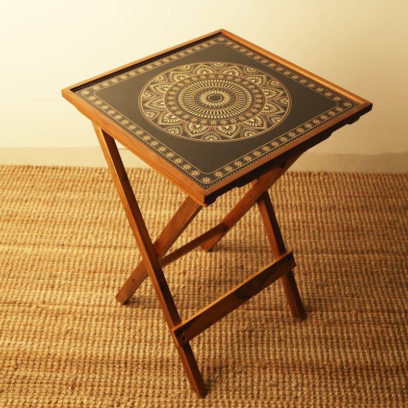 Side & Bedside Tables - Virsa Floral Foldable Accent Table