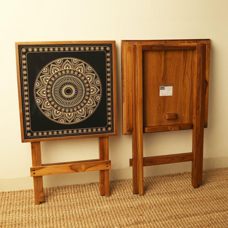 Side & Bedside Tables - Virsa Floral Foldable Accent Table