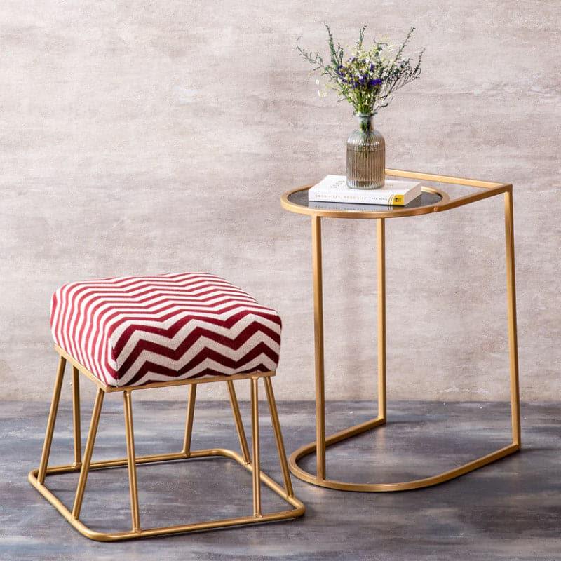 Side & Bedside Tables - Yola Stool And Side Table Combo - Set Of Two