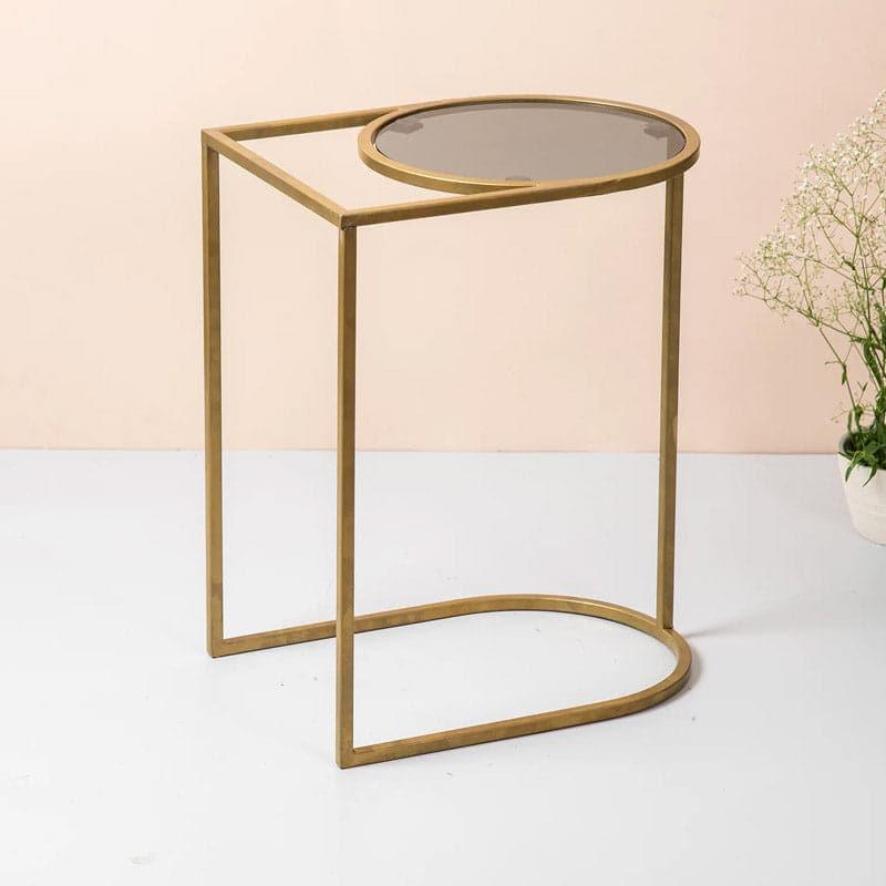 Buy Yola Stool And Side Table Combo - Set Of Two Side & Bedside Tables from Vaaree