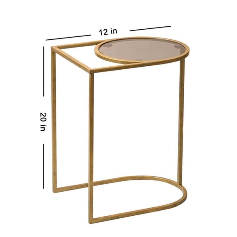 Buy Yola Stool And Side Table Combo - Set Of Two Side & Bedside Tables from Vaaree