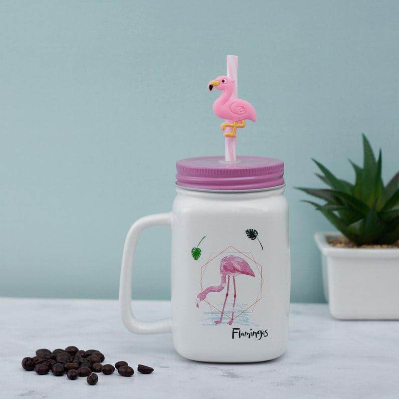 Buy Fancy Flamingo Mug - 400 ML Sipper from Vaaree