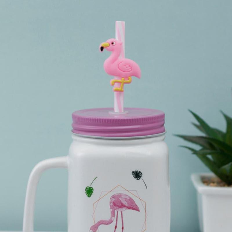 Buy Fancy Flamingo Mug - 400 ML Sipper from Vaaree