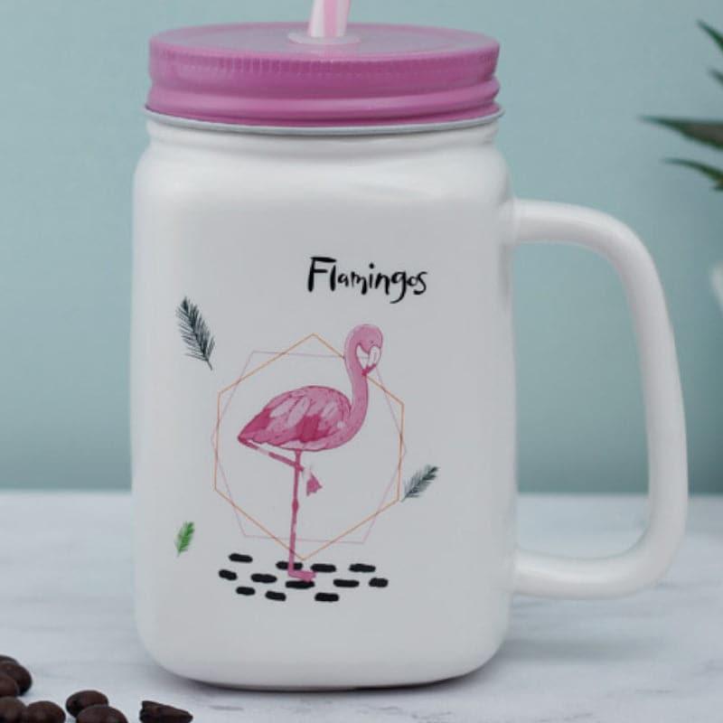 Buy Flamingo Fling Mug - 400 ML Sipper from Vaaree