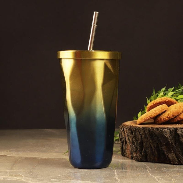 Buy Frappetastic Tumbler With Straw (700 ML) - Blue Sipper from Vaaree