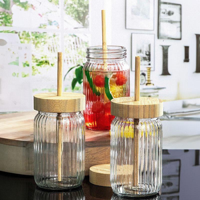 Buy Ponting Drinking Jar With Straw Sipper from Vaaree