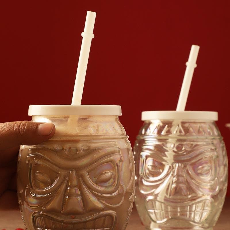 Buy Tribal Face Short Glass - Set Of Two Sipper from Vaaree