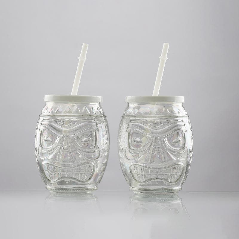 Buy Tribal Face Short Glass - Set Of Two Sipper from Vaaree