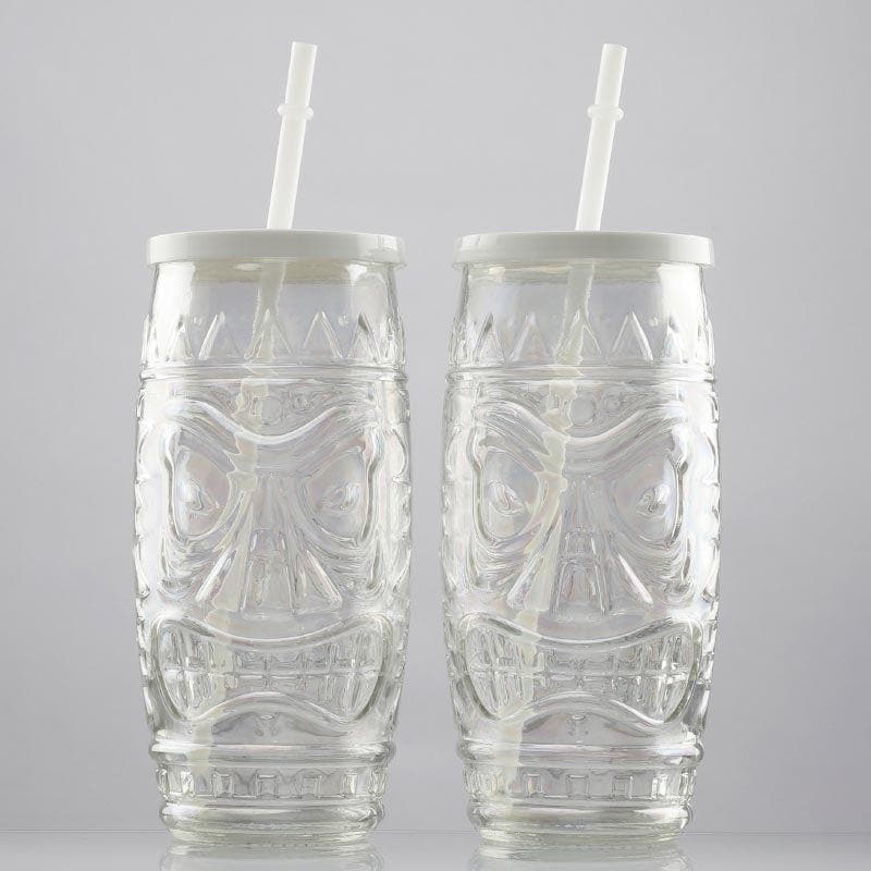 Buy Tribal Face Tall Glass - Set Of Two Sipper from Vaaree