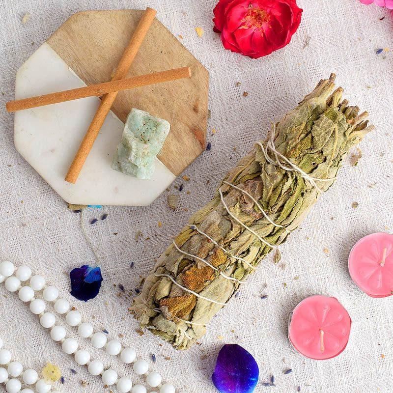 Buy Mexican Incense Sage With Amazonite Smudge Wand Smudge Wand from Vaaree