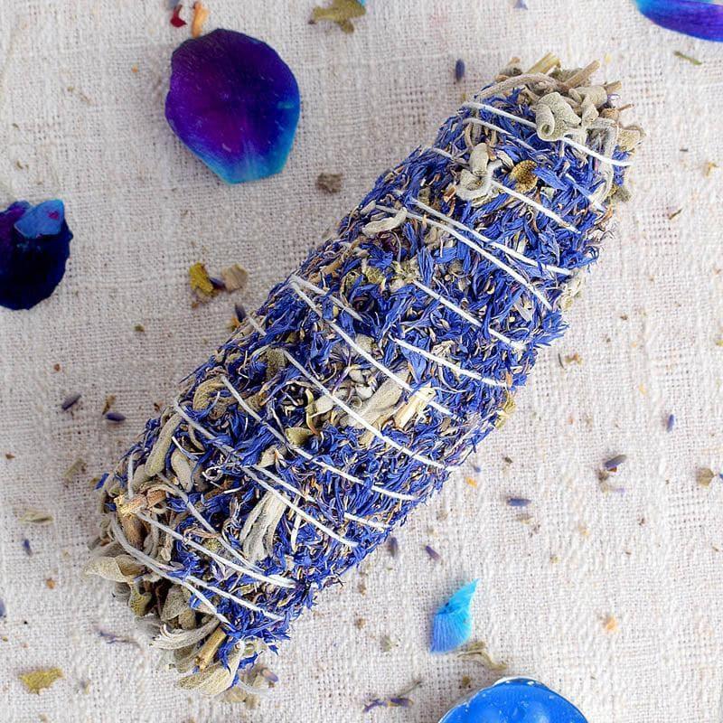 Buy Sage With Blue Corn Smudge Wand Smudge Wand from Vaaree