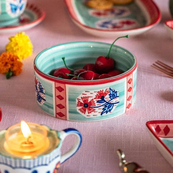 Snack Bowl - Poppies & Play Handpainted Bowl