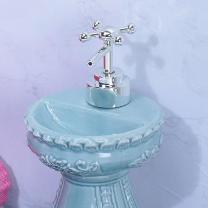 Buy Antique Basin Soap Dispenser - Blue Soap Dispenser from Vaaree