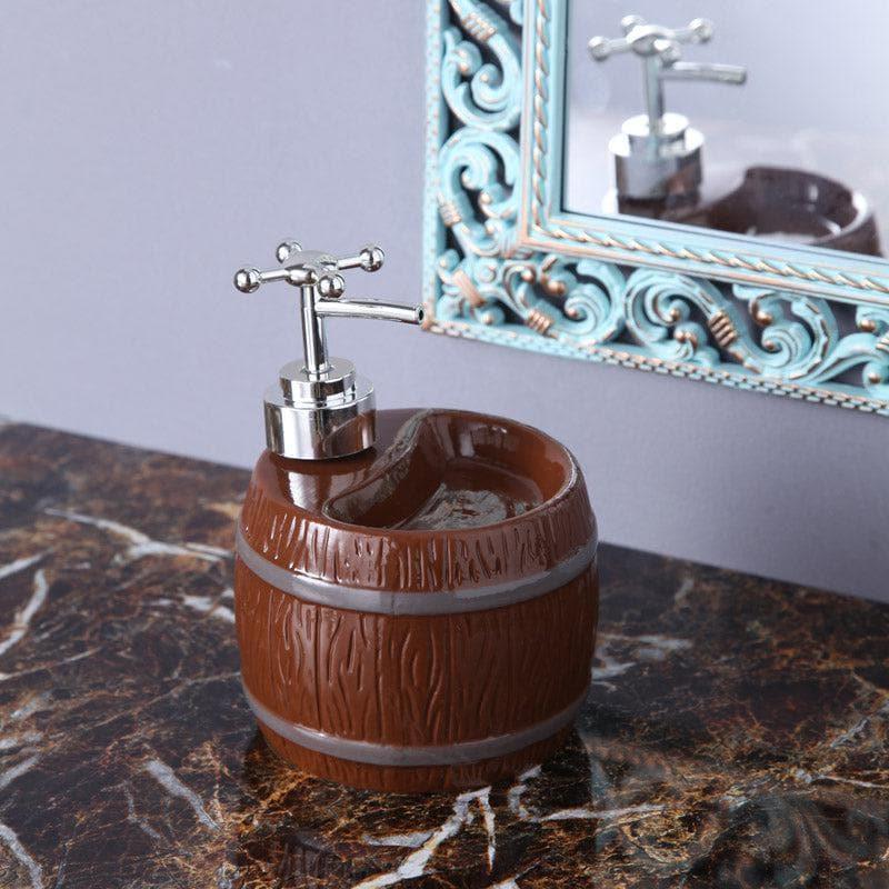 Buy Barrel Wash Soap Dispenser - Brown Soap Dispenser from Vaaree