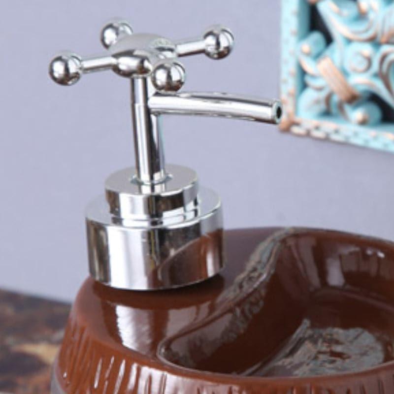 Buy Barrel Wash Soap Dispenser - Brown Soap Dispenser from Vaaree