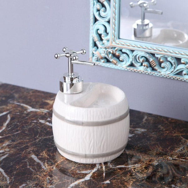 Buy Barrel Wash Soap Dispenser - White Soap Dispenser from Vaaree