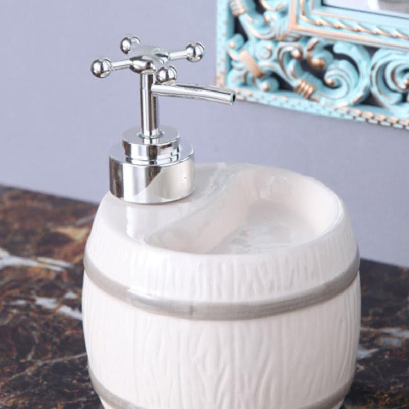 Buy Barrel Wash Soap Dispenser - White Soap Dispenser from Vaaree