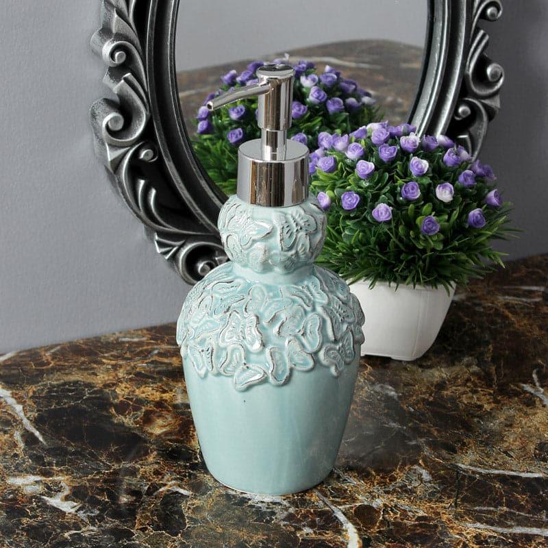 Buy Floral Luxe Soap Dispenser - Turquoise Soap Dispenser from Vaaree