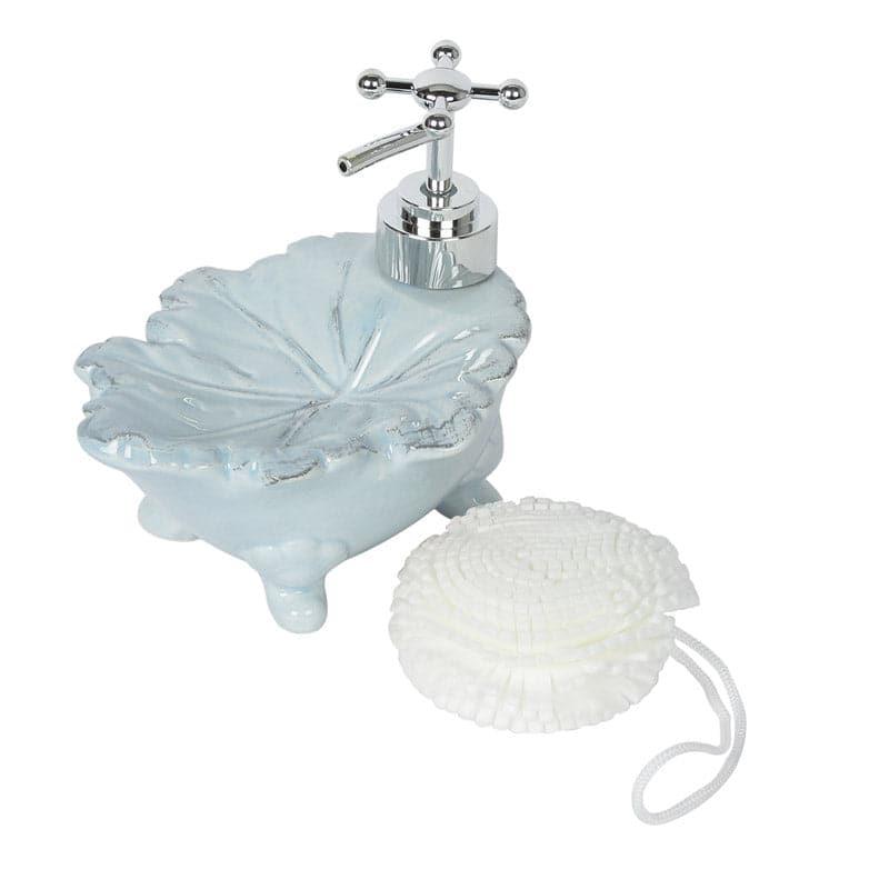 Buy Leafy Basin Soap Dispenser - Blue Soap Dispenser from Vaaree