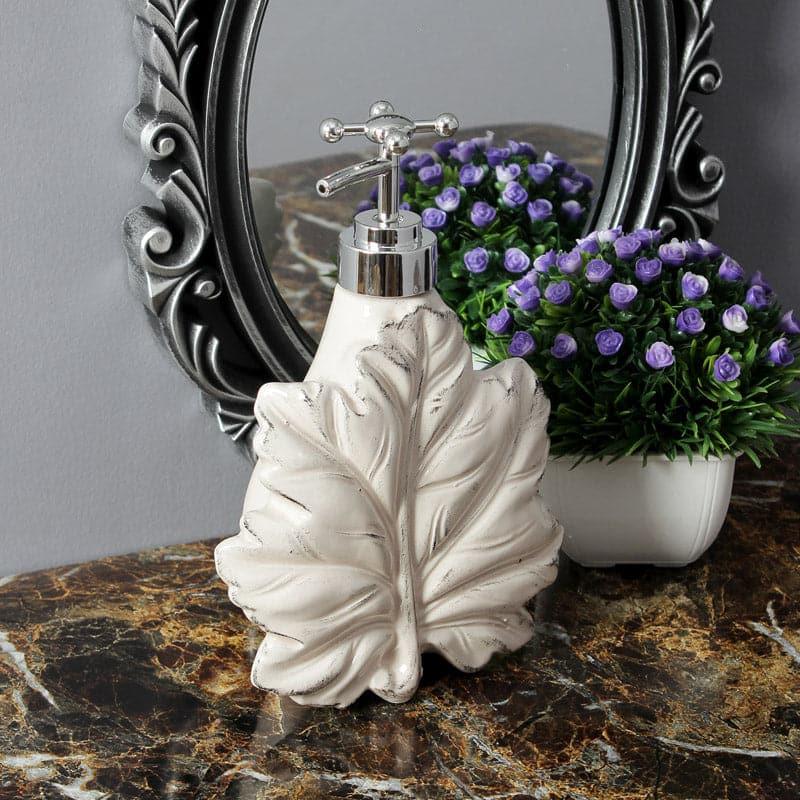 Buy Maple Leaf Basin Soap Dispenser - Ivory Soap Dispenser from Vaaree