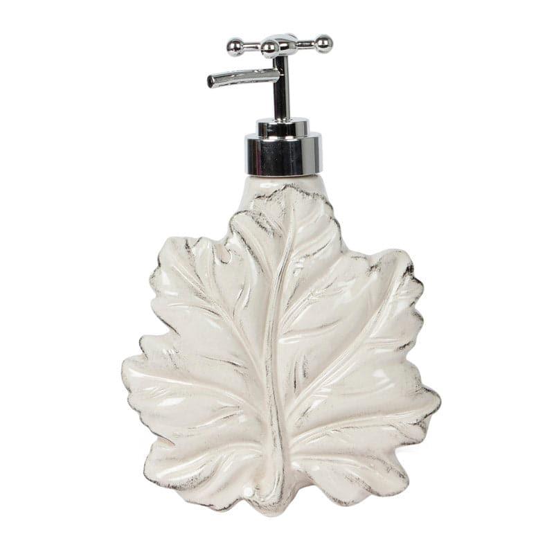 Buy Maple Leaf Basin Soap Dispenser - Ivory Soap Dispenser from Vaaree