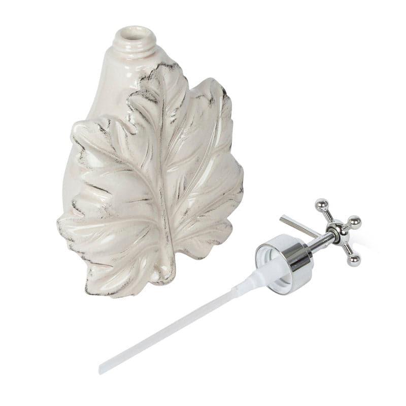 Buy Maple Leaf Basin Soap Dispenser - Ivory Soap Dispenser from Vaaree